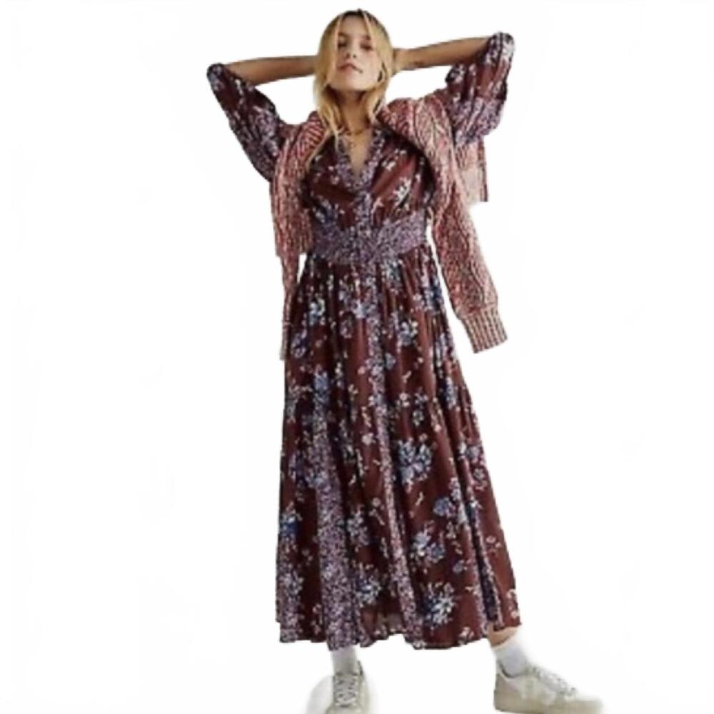 NWT Free People Prairie Floral Maxi Dress size XS - Picture 2 of 9